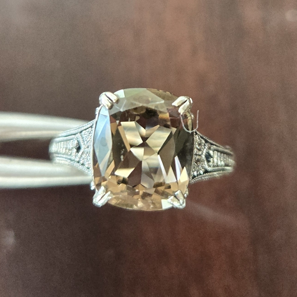 Vintage Smoky Quartz Ring Size 9